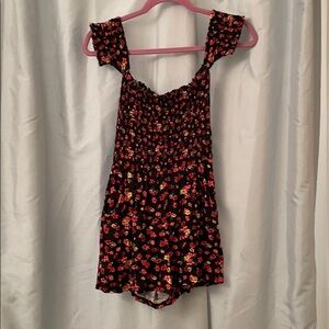 NWOT DESIGN LAB FLORAL OFF THE SHOULDER ROMPER